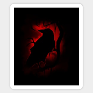 Blood Moon Raven's Night Sticker